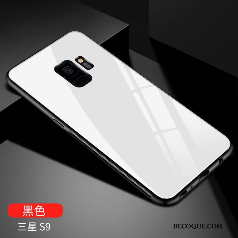 Samsung Galaxy S9 Coque De Téléphone Noir Verre Trempé Étui Simple Protection