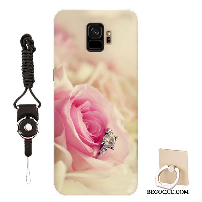 Samsung Galaxy S9 Coque De Téléphone Rose Étui Fluide Doux Personnalité