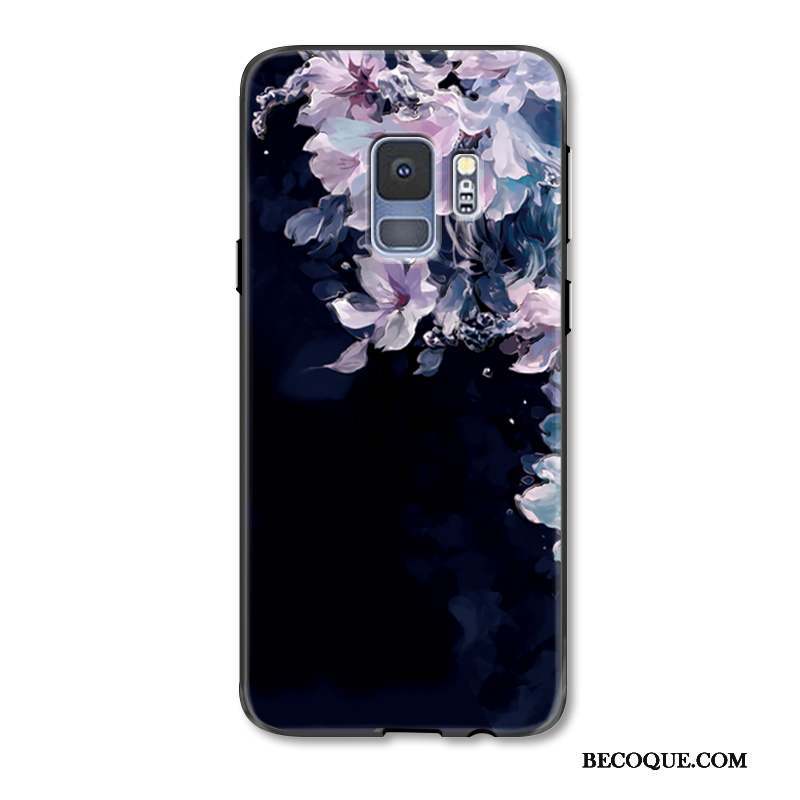 Samsung Galaxy S9+ Coque Dessin Animé Noir Chat Gaufrage Marque De Tendance Protection