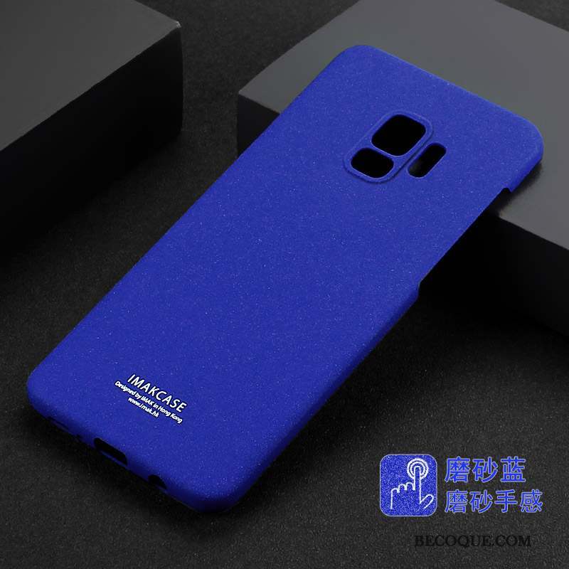 Samsung Galaxy S9 Coque Délavé En Daim Étui Créatif Antidérapant Protection Bleu