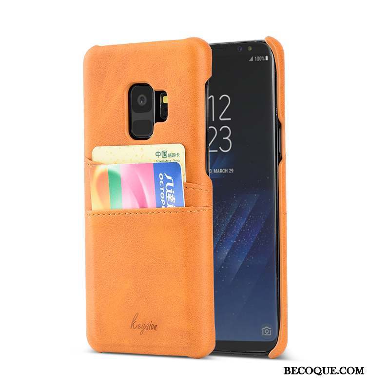 Samsung Galaxy S9+ Coque Incassable Carte Tendance Étui Protection Cuir