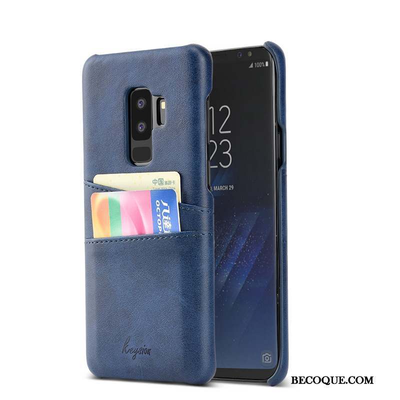 Samsung Galaxy S9+ Coque Incassable Carte Tendance Étui Protection Cuir