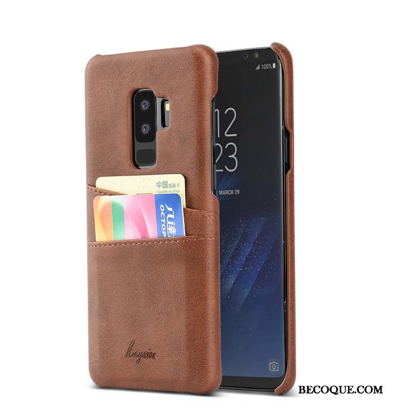 Samsung Galaxy S9+ Coque Incassable Carte Tendance Étui Protection Cuir