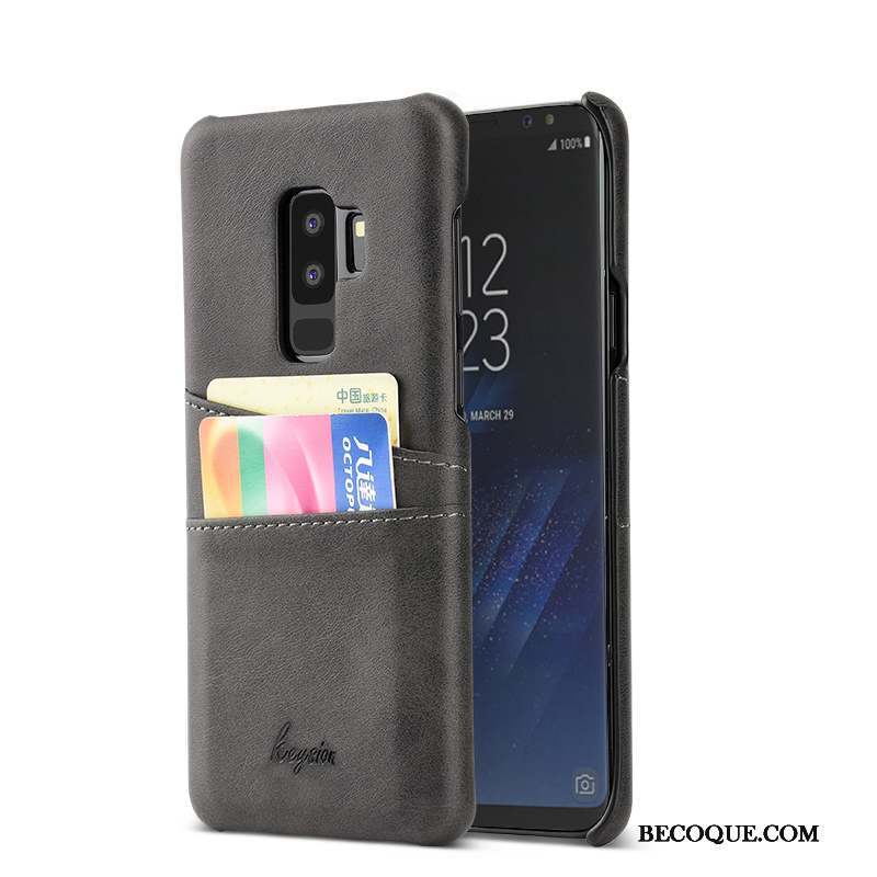 Samsung Galaxy S9+ Coque Incassable Carte Tendance Étui Protection Cuir