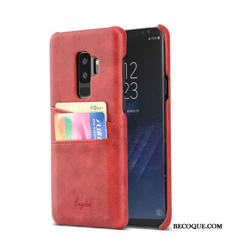 Samsung Galaxy S9+ Coque Incassable Carte Tendance Étui Protection Cuir