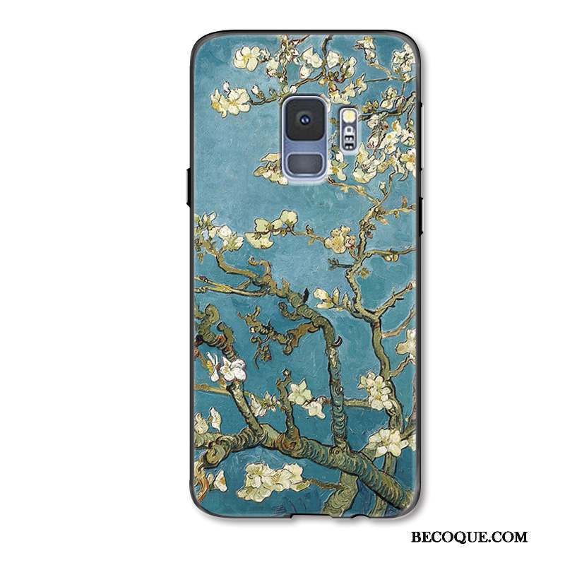 Samsung Galaxy S9 Coque Incassable Silicone Luxe Rose Vert Haute