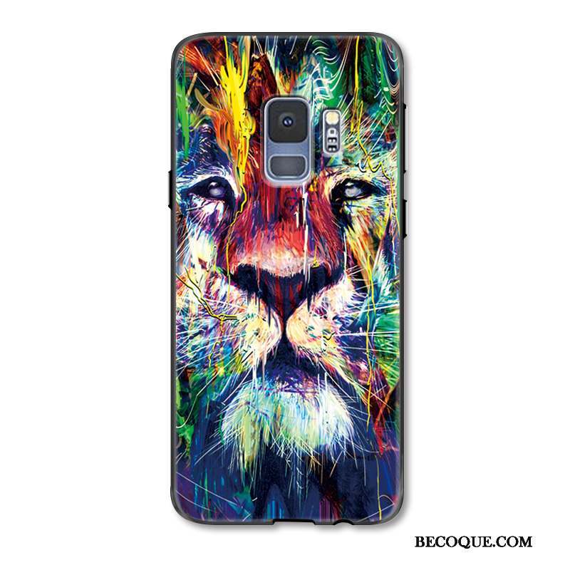 Samsung Galaxy S9+ Coque Luxe Multicolore Coloré Protection Personnalité Gaufrage