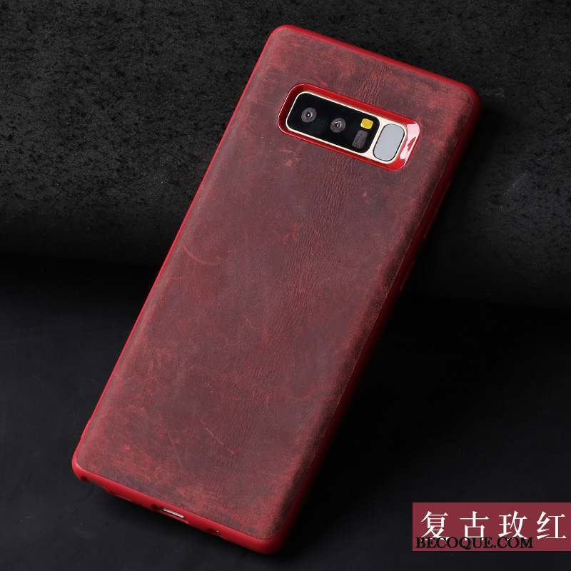 Samsung Galaxy S9+ Coque Personnalité Vintage Protection Tout Compris Cuir Véritable Incassable