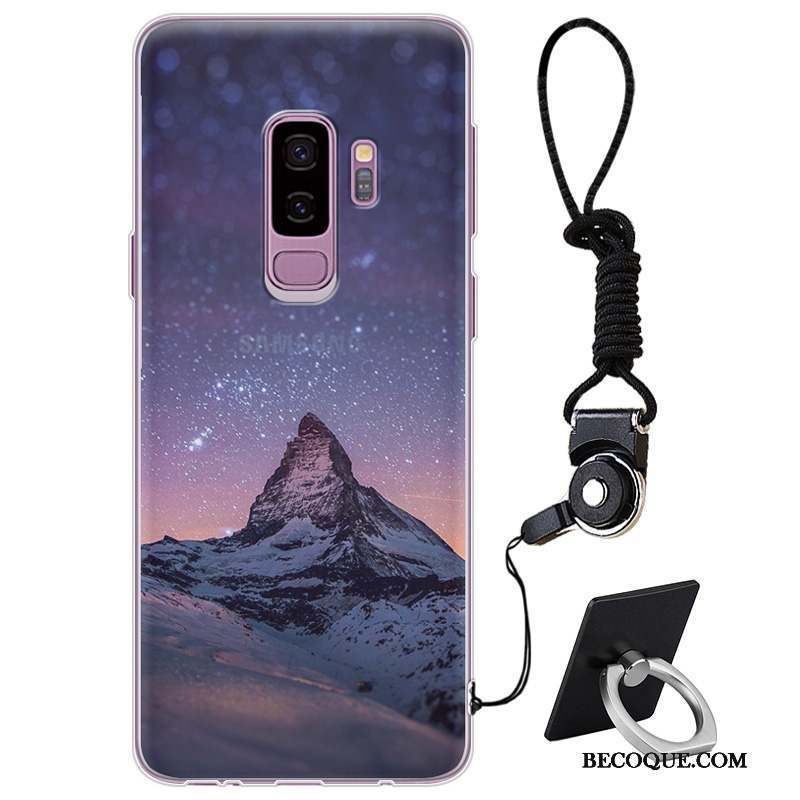 Samsung Galaxy S9+ Coque Personnalité Étui Élégant Silicone Fluide Doux Simple