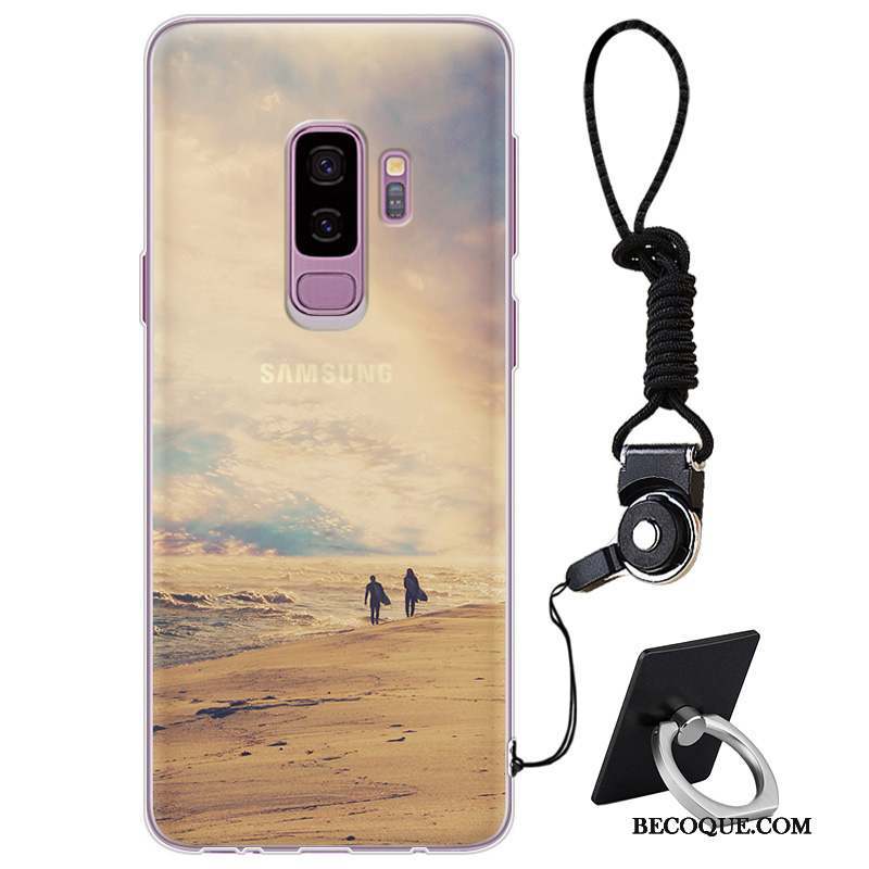 Samsung Galaxy S9+ Coque Personnalité Étui Élégant Silicone Fluide Doux Simple