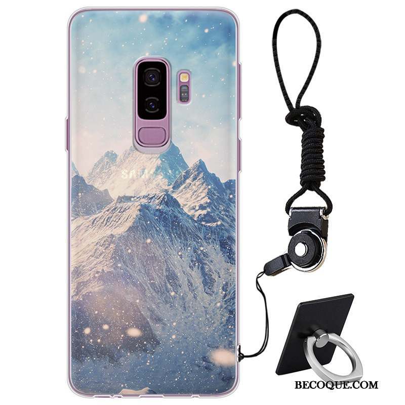 Samsung Galaxy S9+ Coque Personnalité Étui Élégant Silicone Fluide Doux Simple