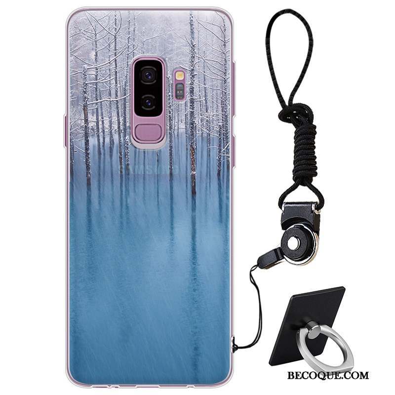 Samsung Galaxy S9+ Coque Personnalité Étui Élégant Silicone Fluide Doux Simple