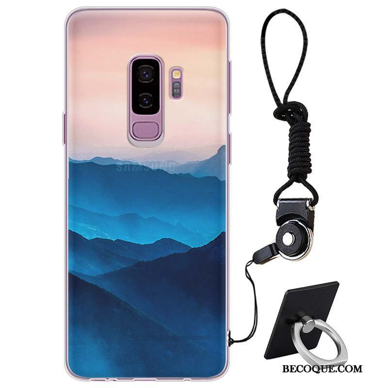 Samsung Galaxy S9+ Coque Personnalité Étui Élégant Silicone Fluide Doux Simple