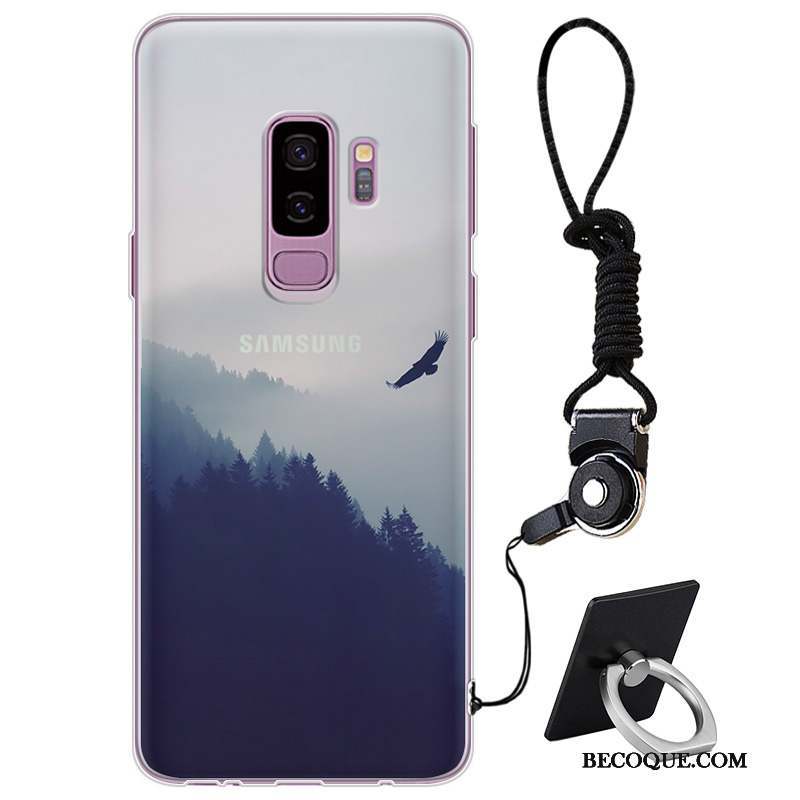 Samsung Galaxy S9+ Coque Personnalité Étui Élégant Silicone Fluide Doux Simple