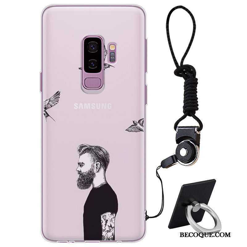 Samsung Galaxy S9+ Coque Personnalité Étui Élégant Silicone Fluide Doux Simple