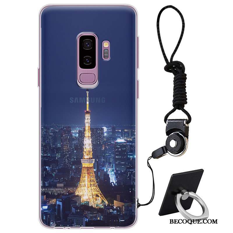 Samsung Galaxy S9+ Coque Personnalité Étui Élégant Silicone Fluide Doux Simple