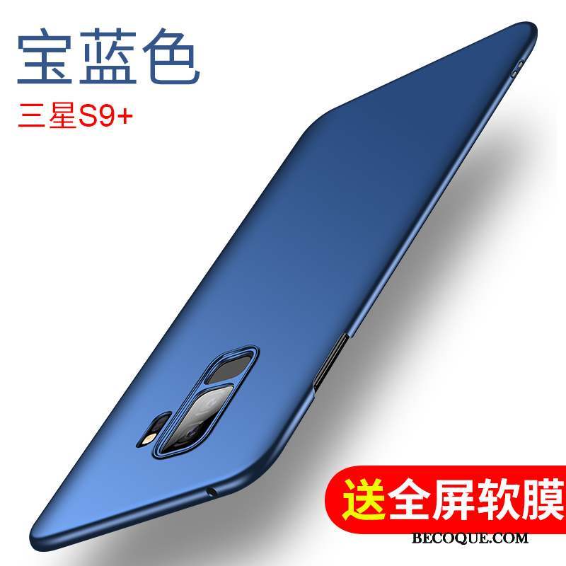 Samsung Galaxy S9+ Coque Protection Incassable Délavé En Daim Bleu Tout Compris Difficile