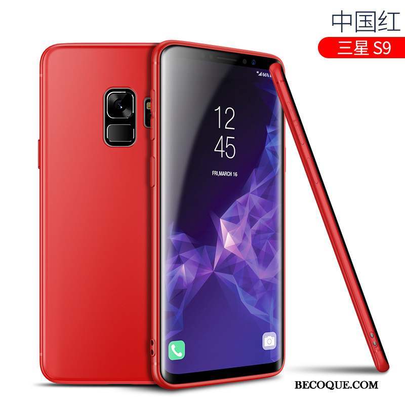 Samsung Galaxy S9 Coque Protection Membrane Nouveau Incassable Délavé En Daim Silicone