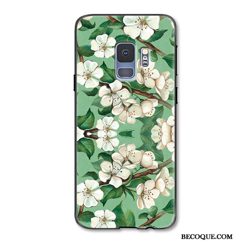 Samsung Galaxy S9+ Coque Protection Étui Petit Ornements Suspendus Art Vert