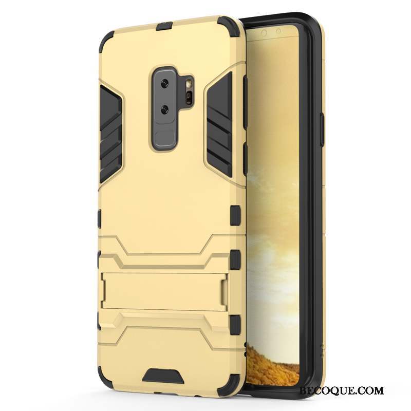 Samsung Galaxy S9+ Coque Tout Compris Protection Support Étui Silicone Bleu