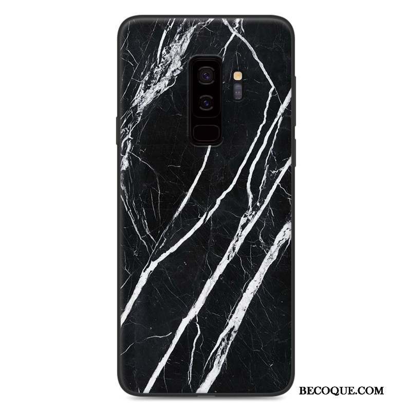 Samsung Galaxy S9 Coque Étui Bleu Peinture Bois Délavé En Daim Vintage