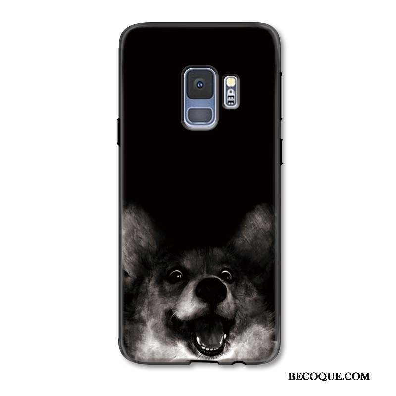 Samsung Galaxy S9 Coque Étui Créatif Gaufrage Protection Drôle Noir