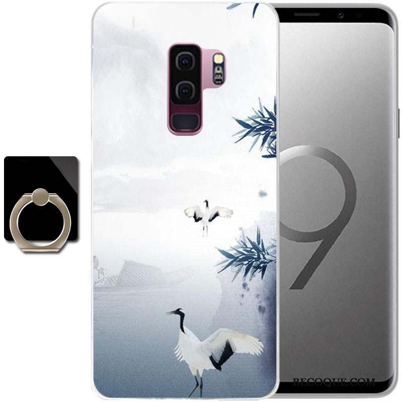 Samsung Galaxy S9 Coque Étui De Téléphone Bleu Clair Protection Peinture