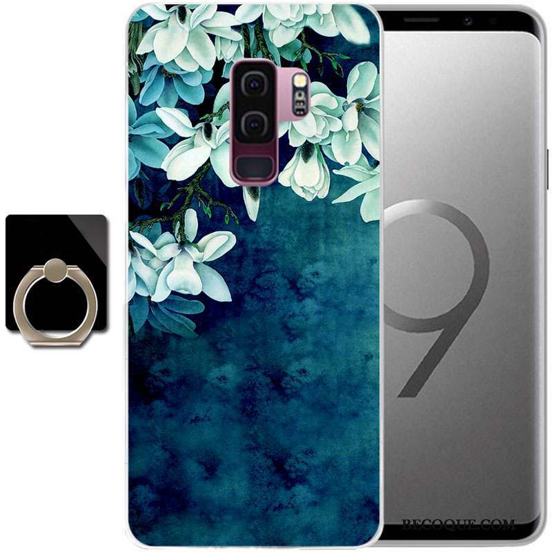 Samsung Galaxy S9 Coque Étui De Téléphone Bleu Clair Protection Peinture