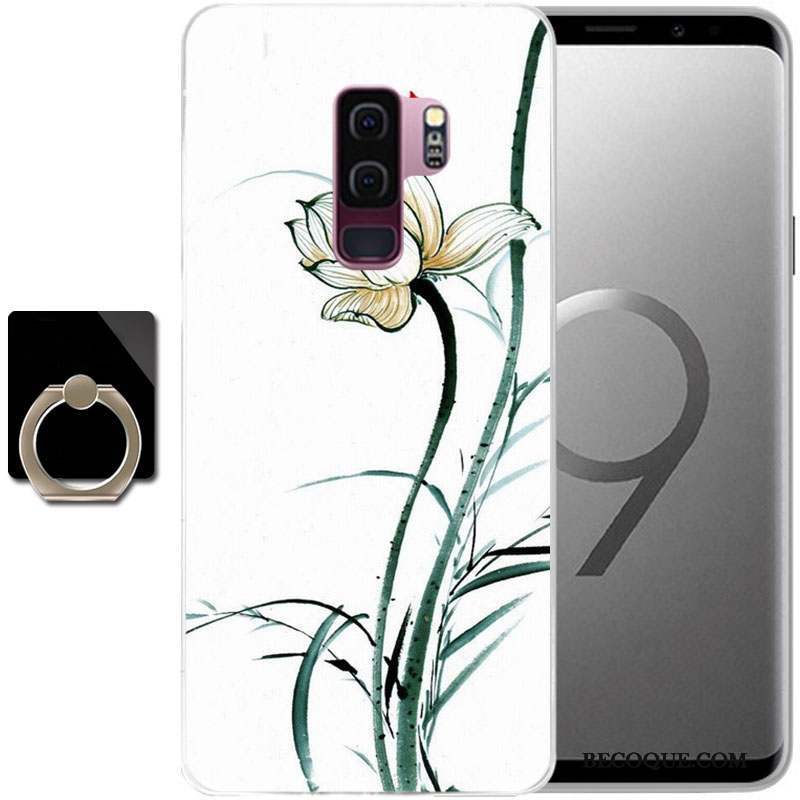 Samsung Galaxy S9 Coque Étui De Téléphone Bleu Clair Protection Peinture