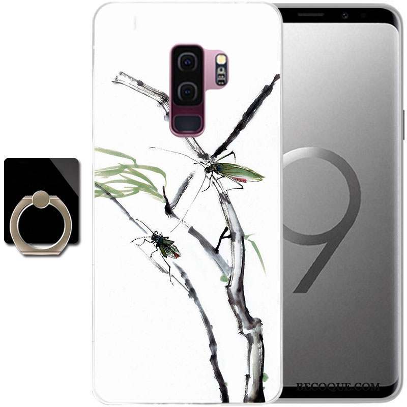 Samsung Galaxy S9 Coque Étui De Téléphone Bleu Clair Protection Peinture