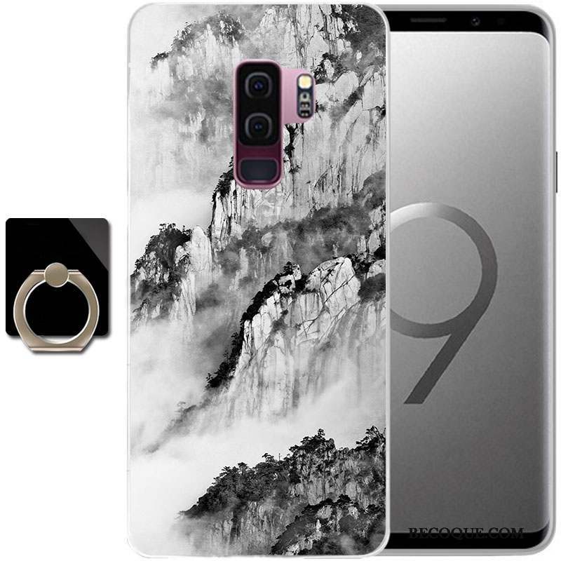 Samsung Galaxy S9 Coque Étui De Téléphone Bleu Clair Protection Peinture