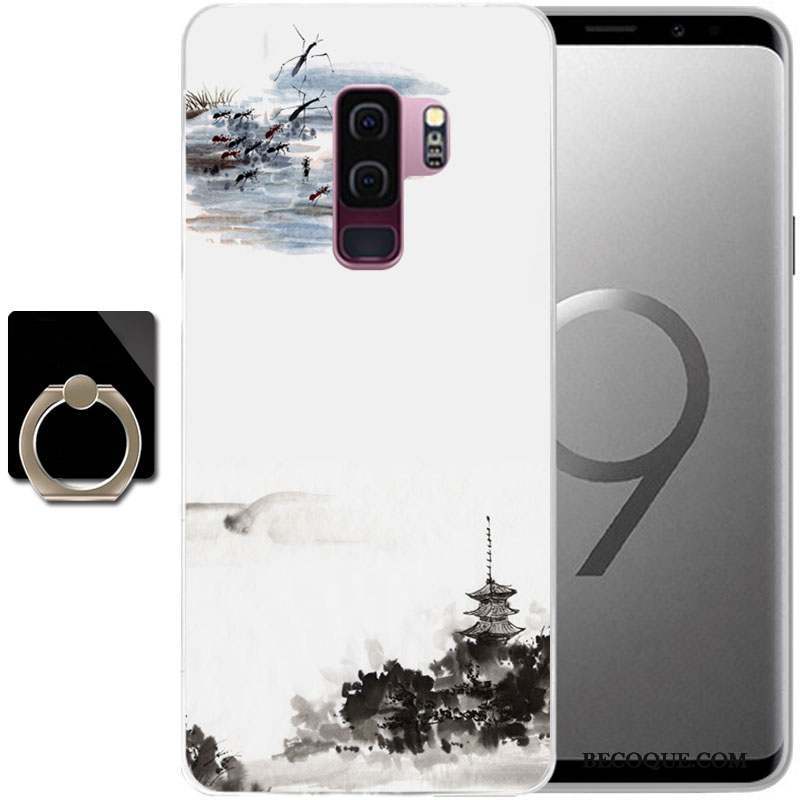 Samsung Galaxy S9 Coque Étui De Téléphone Bleu Clair Protection Peinture