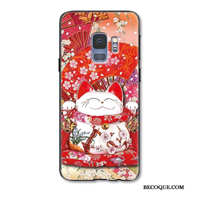 Samsung Galaxy S9 Coque Étui Peinture Ornements Suspendus De Fête Dessin Animé Chat