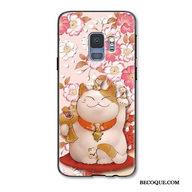 Samsung Galaxy S9 Coque Étui Peinture Ornements Suspendus De Fête Dessin Animé Chat