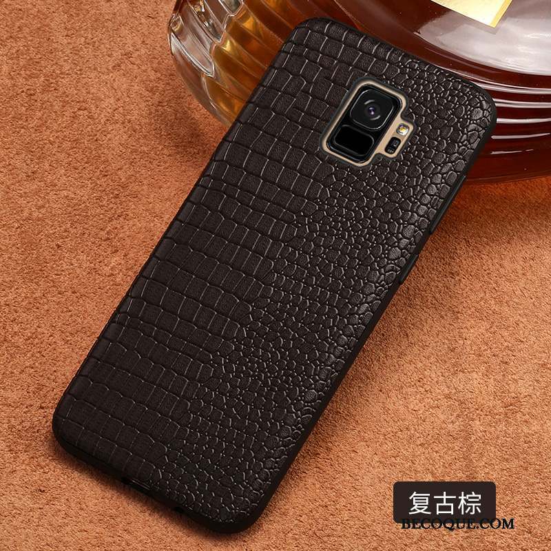 Samsung Galaxy S9+ Créatif Luxe Coque De Téléphone Marque De Tendance Étui En Cuir Personnalité