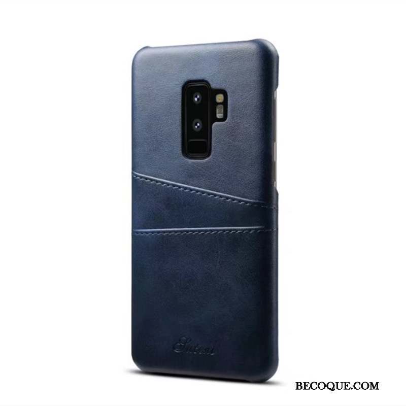 Samsung Galaxy S9 Cuir Carte Coque Petit Étui Jaune