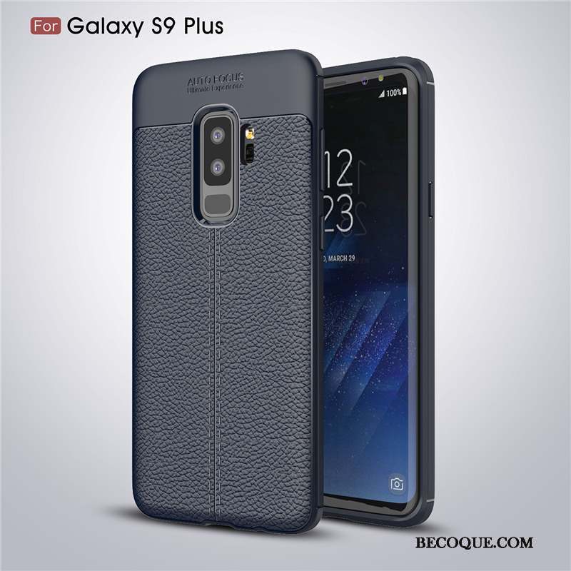 Samsung Galaxy S9+ Cuir Étui Fluide Doux Modèle Fleurie Incassable Coque De Téléphone