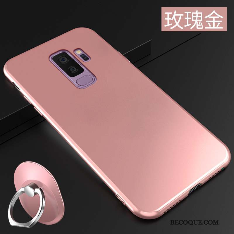 Samsung Galaxy S9+ Délavé En Daim Incassable Étui Coque De Téléphone Fluide Doux Tout Compris