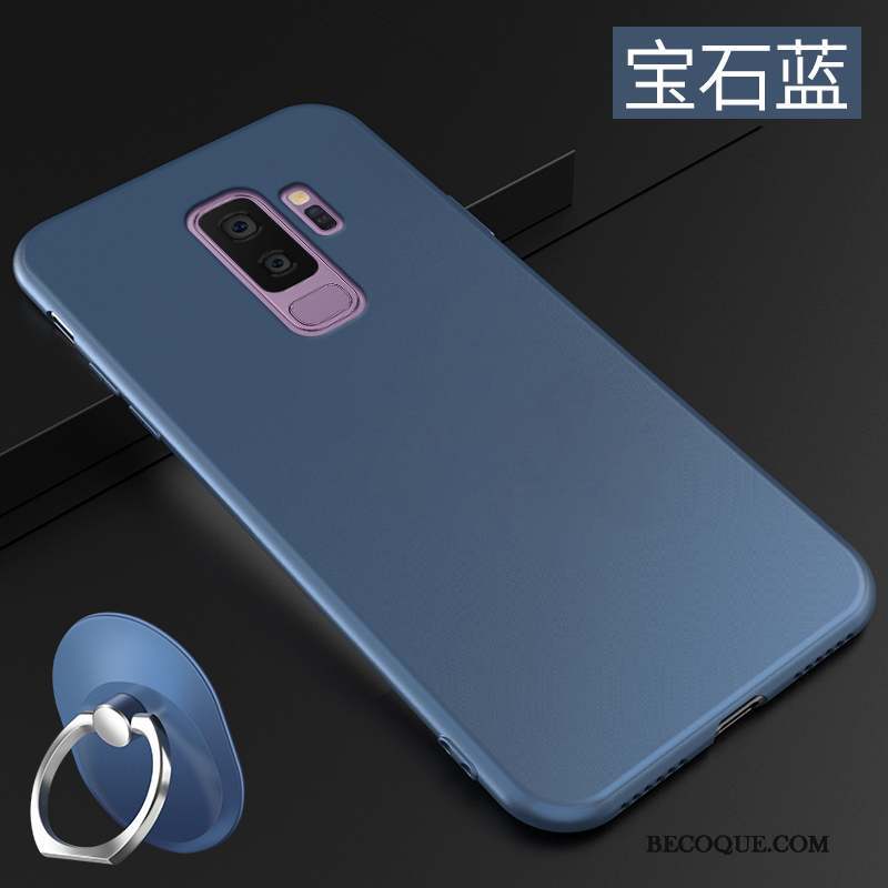 Samsung Galaxy S9+ Délavé En Daim Incassable Étui Coque De Téléphone Fluide Doux Tout Compris