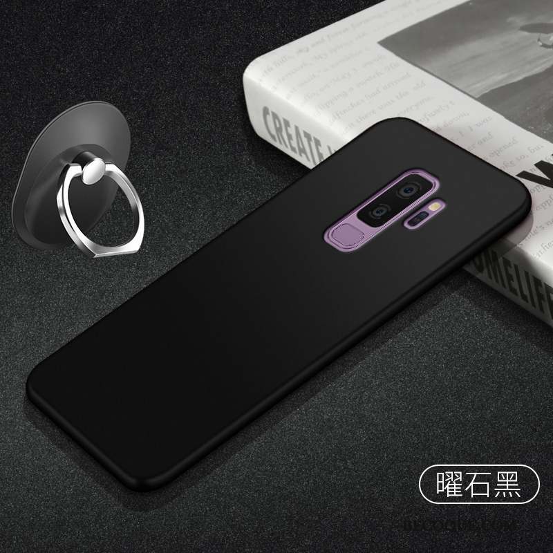 Samsung Galaxy S9+ Délavé En Daim Simple Tout Compris Coque De Téléphone Jaune Étui