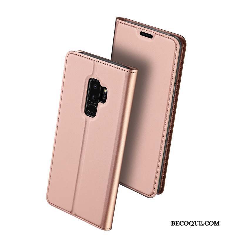 Samsung Galaxy S9+ Housse Rose Support Nouveau Coque Fluide Doux