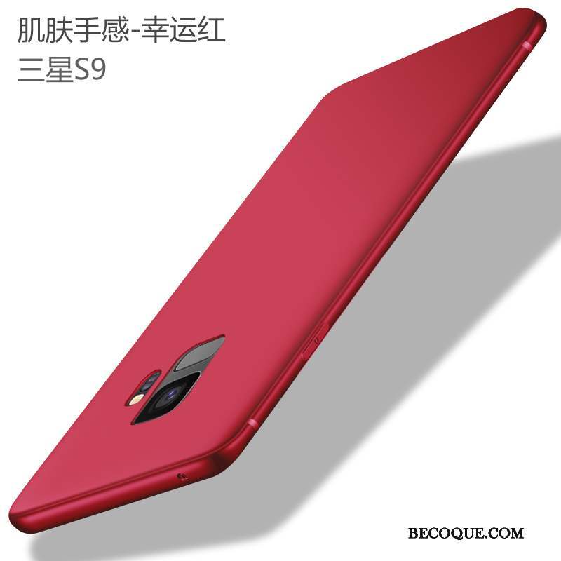 Samsung Galaxy S9 Incassable Fluide Doux Rouge Protection Coque De Téléphone Silicone