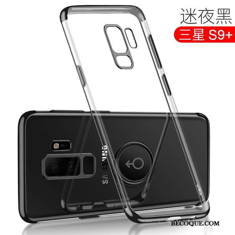 Samsung Galaxy S9+ Incassable Transparent Coque De Téléphone Protection Bleu Étui