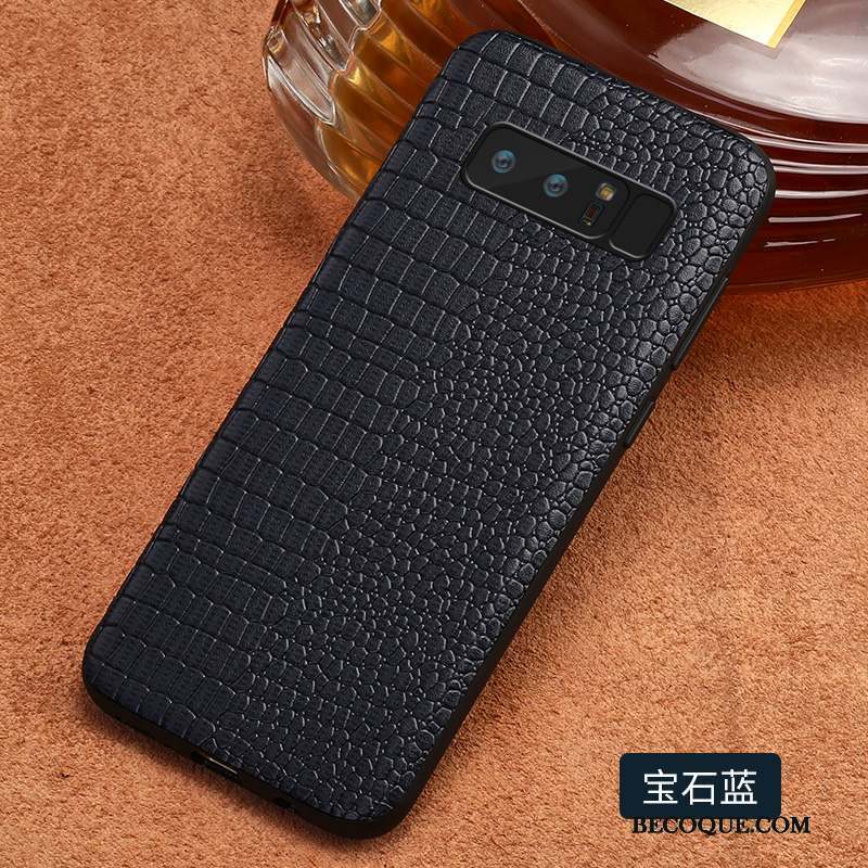 Samsung Galaxy S9 Marque De Tendance Coque De Téléphone Bleu Créatif Personnalité Étui En Cuir