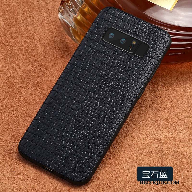 Samsung Galaxy S9 Marque De Tendance Coque De Téléphone Bleu Créatif Personnalité Étui En Cuir