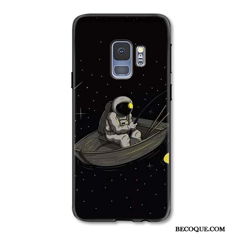 Samsung Galaxy S9+ Personnalité Coque De Téléphone Protection Étui Peinture Noir