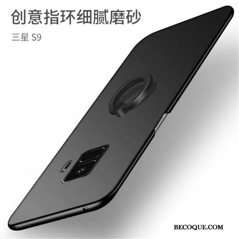 Samsung Galaxy S9 Protection Modèle Fleurie Noir Mince Coque De Téléphone Délavé En Daim