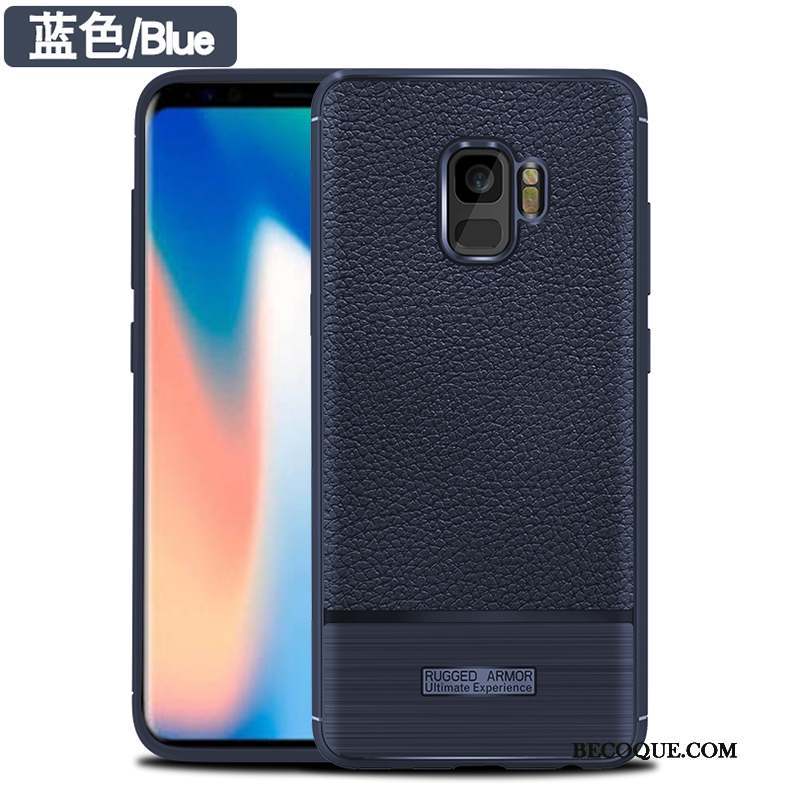 Samsung Galaxy S9+ Protection Étui Business Incassable Coque De Téléphone Bleu