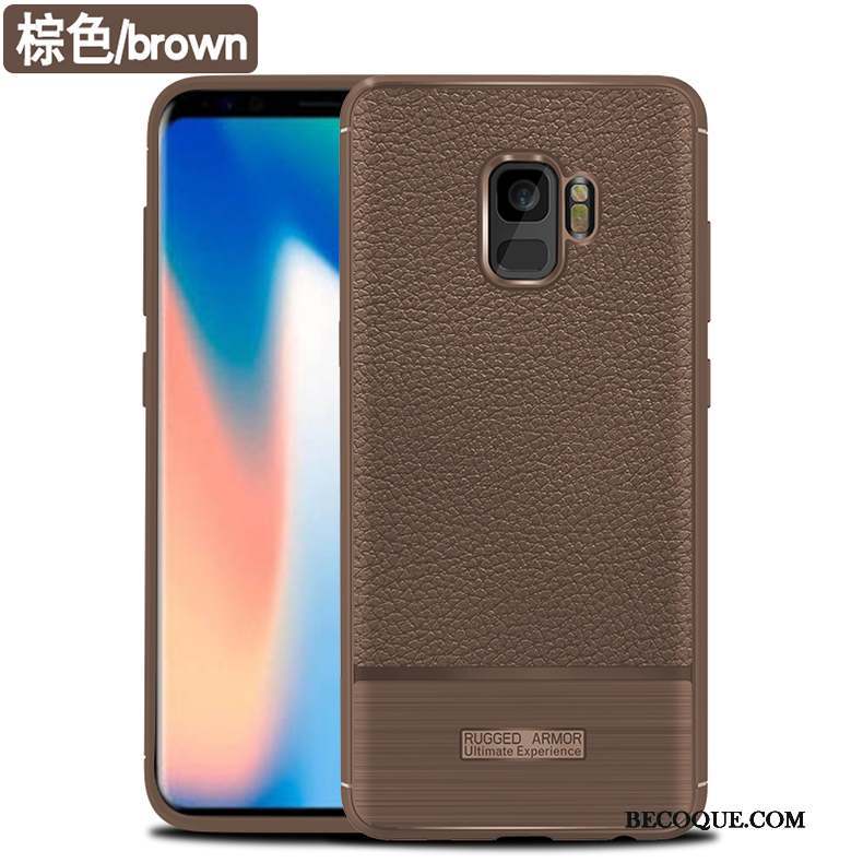 Samsung Galaxy S9+ Protection Étui Business Incassable Coque De Téléphone Bleu