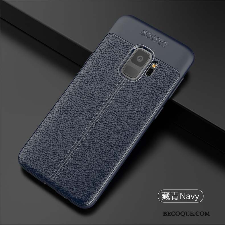 Samsung Galaxy S9+ Protection Étui Business Incassable Coque De Téléphone Bleu